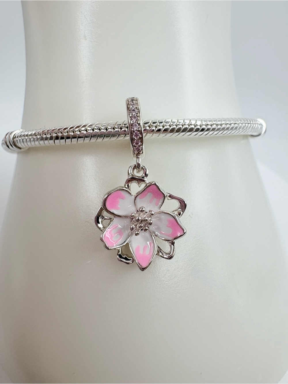 Pandora Sterling Silver Cherry Blossom Dangle Charm